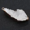 Pendant Necklaces 1pc 18x45-22x55mm Sword Shaped White Crystal Connector Semi-precious Stone Pendants DIY For Making Necklace Bracelets