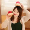 كعكة محشوة بلوشي Toy Strawberry Fruit Muffin Shape Plush Toys Cuite Cream Cream Cake Party Party Gift For Kids Hight Birthday Gift LA515