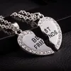 Pendant Necklaces Friend Unisex Mens Womens Heart Necklace Jewelry Chain One And A Half Simple Couple Gift 2023