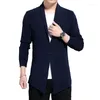 Men's Sweaters Man X-Long Cardigan Exquisite Buttons Jackets Solid Color Thick Wool Sweater Coats