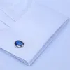 Mens Casual Shirts M6xl French Cuff Dress White Long Sleeve Formal Business Buttons Man Regular Fit Cufflinks 230208