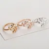 Cluster anneaux Fashion feuilles bague en forme de branche pour femmes filles luxe vintage gold argent couleur bandes de mariage bijoux cadeaux accessoires