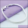 Naszyjnik bransoletki 925 Sterling Sier Solid 18/20/24 cala łańcuch węża dla kobiet mężczyzn