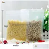 F￶rpackningsp￥sar 100 st parti 9Size Frosted Matte Plastic Kitchen Storage Package Zip Lock Packaging Flat Bottom Heat t￤tning Topp Drop Deliv Dhngn