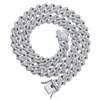 New Diamond 14MM Miami Cuban Chain Collana Hip Hop da uomo con zirconi completi Catena in oro per uomo