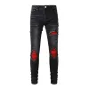 Jeans pour hommes Amri Jeans Amri Pantalon Jeans 2023hiver Ami Mens Gris Designer Marque Célèbre Pantalon Slim Hommes Élastique Noir Skinny Lavé 5291