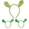 Hairpin Ears Headband Shrek Head Circle Halloween Children Adult Show Hair Hoop Party Costume Item Masquerade Party Supplies Hair Accessories