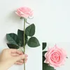 Decorative Flowers Creative Imitation Rose Reusable False Flower Green Leaves Blooming Fake Vases Accessories Create Atmospheres