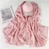 Fashion Muslim Hijab Scarf Sporty 2in1 Baseball Hat With Chiffon Shawl Bandana Wear Sun Headscarf Women Underscarf DF039