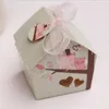 Gift Wrap Mini Bird House Candy Box Cookie Boxar med band för gäster Bröllopsgavare och presenter S