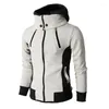 Hoodies masculins Zipper vestes hommes vestes d'automne d'hiver décontracté manteaux de bombardier écharpe collier de mode moelle