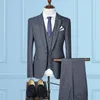 Costumes pour hommes Les hommes vérifient Slim Fit Business Work Office Uniform Plaid costume fête Prom Banquet de mariage Tuxedo formel