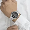 ساعة معصم Wwoor Sports Watches رجالي الفولاذ المقاوم للصدأ الكوارتز مشاهدة كرونوغراف تاريخ wristwatch