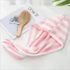 Towel 2pcs Super Absorption Microfibre Quick-dry Hair Cap Hat Womens Girls Lady's Drying Wrap Turban Head Bathing Tool