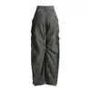 Damesjeans Fashion Tie geverfde camouflage Multi -pocket overalls voor 2023 herfst