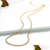 Chains 18K Gold Plated Rolo Necklaces Fashion 1.5Mm 18 Inch Diy Pendant Brass Necklace Fine Jewelry For Women Girls Drop Delivery Fi Dhbcc