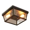 Plafondlampen American Rural Lamp Vintage Glass LED Licht Balkon Corridor Pora Trap Studie Home Lighting