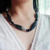Chains LiiJi Unique Stock SALE Tourmalinated Quartzs Hair Onyx Necklace Basic Style Nice Gift For Women