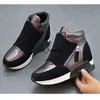 Klädskor mocka läder sneakers kvinnor plattform skor 2022 mode ins kvinnor sneakers höjd ökar skor kvinnliga avslappnade skor n011 t230208