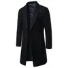 Men's Wool Autumn And Winter Men's Woolen Coat X- Long Windbreaker Over For Men