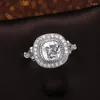 Anneaux de mariage brillant rond Zircon dames bague de fiançailles mode européenne et américaine bijoux à la main