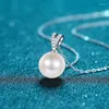 Chains XDY925 Sterling Silver Clavicle Chain Women's Source 10mm Flawless Freshwater Pearl Simple Moissanite Necklace