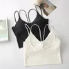 Camisoles & Tanks Female Summer Bras Thin Sling Strap Tank Tops Women Seamless Ice Silk Beautiful Back Underwear