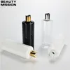 perfume bottle 500ml x 12 white clear black empty plastic shampoo bottle with gold silver disc top cap bottle