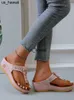 Tofflor kvinnor flip flops rom kilar plattform tofflor 2022 ny trend varumärke designer sexiga damer skor kausal strand klänning glider zapatos 0208v23