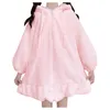 Sweats à capuche pour femmes Sweats à capuche femmes grande taille solide fermeture éclair longue lanterne manches à capuche oreilles de lapin Lolita mignon doux filles Harajuku Style chaud Baggy 230208