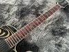 Guitarra elétrica OEM Wylde Audio Zakk Flame maple top black hardware ABR-1 bridge L P