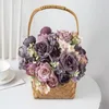 Decoratieve bloemen 3 stks zijden penes Hydrangea herfst bruiloft bruids tuin rozen kerstmuur kransen huis kunstmatig