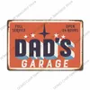 Pappas garage vintage verktyg metall tennskylt dekorativ skruv plack platta bil service metall målningsverktyg garage man grotta klubb hem garage väggdekor storlek 30x20 cm w01