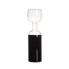 Verres à vin Carafe en verre soufflé à la main de 25,5 onces pour cadeau créatif de Noël 750 ml