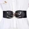 Riemen brede korsetgordel voor vrouwen elastische plus size luxe riem designer riem voor vrouwen verband lederen rekachtige riem SCB0129 G230207