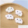 Diğer 30pcs 25x16mm Reçine Bileşenleri Küçük Bulut Dekorasyon El Sanatları Kawaii Sevimli Flatback Cabochon Sızdırmazlıkları Scrapbooking DIY DHN7L