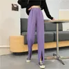 Women's Pants & Capris Spring And Autumn 2023 Thin Foot Mouth Slit Loose Straight For Woman Purple Black Khaki Casual Trousers Long