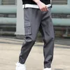 Pantalons pour hommes Pantalons pour hommes Pantalons à la cheville Streetwear Chaud Taille moyenne Cordon de serrage Cargo