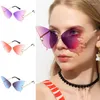 Óculos de sol Personalidade feminina Butterfly Sunglass Street Trendy Novelty Glasses Gradiente Color Lens Big Frame Eyewear UV400