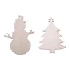 Decorações de Natal 20pcs Decorações: 10pcs bonecos de neve de madeira estrelados por árvores de madeira lascas de madeira ornamentos pequenos pendentes pequenos