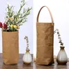 Storage Bags Organizer Washable Kraft Paper Flower Pot Single Wine Packaging Box Environmentally Friendly Tote Bag BagStorage BagsStorage