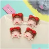 Altro 30Pcs Cartoon Resine Componenti Personaggi Flatback Resina Cabochon Kawaii Boy Girl Fai da te Scrapbook Archi per capelli Centro Drop Delivery Dlf