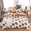 Bedding Sets Bed Linens Pastoral Style Set 3d Comforter Cover Simple Floral Plaid Home Textil 4pcs Duvet