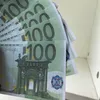 Barra de dinheiro falso adulto pacote infantil jogo 100 brinquedos prop festa falsa euro boleto 100 peças fvtrf9ajy