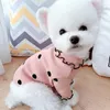 Dog Apparel Pet Clothes Shirt Soft Ruffled Color Bottoming Turtleneck Polka-Dot Doggy For Small Medium Dogs