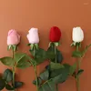 Flores decorativas, 1 unidad, ramo de rosas de tacto Real, ramo de flores artificiales de seda, decoración de mesa de boda, decoración del hogar