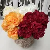 Decorative Flowers JAROWN European Style Artificial Bouquet 5 Heads Peony Home Decor Fake Wedding Venue Layout Props Plantas Artificiales