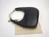 Stella Mccartney Frayme Petit sac à bandoulière zippé Frayme Medium Leather Lady Sac à main Hobo Sacs Designer Femmes Luxe Noir Or Logo Medall Purse