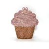 Bolsas de noite Moda Women Acessórios Diamantes de sobremesa Rumes de luxo Big Cupcake Cream Crystal Bolsa