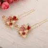 Bröllopsmycken set Forseven Chinese Vintage Bride Set China Traditionell etnisk brudhuvudbonium Tiara Crown Hairpins örhängen